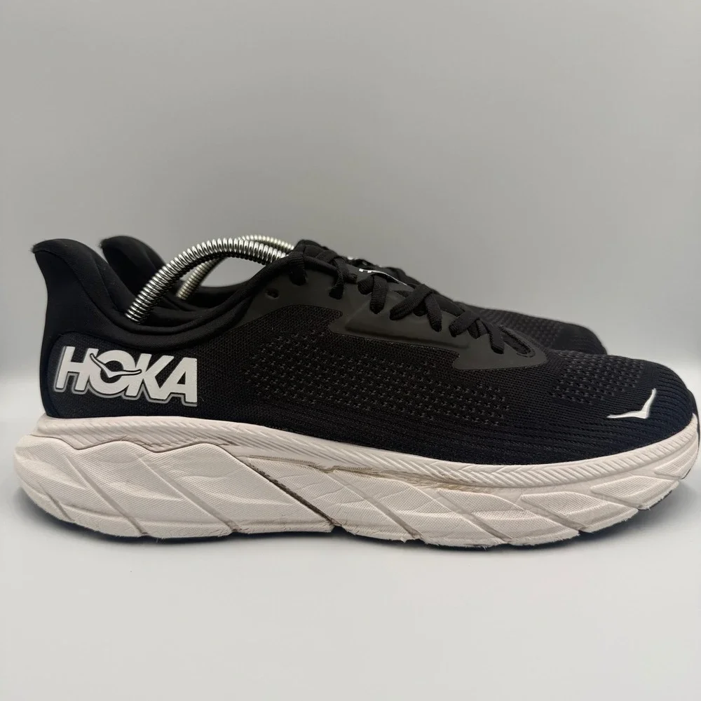 Hoka One One Arahi 7 Running Shoes Black White Men's Size 11 D Athletic Sneakers